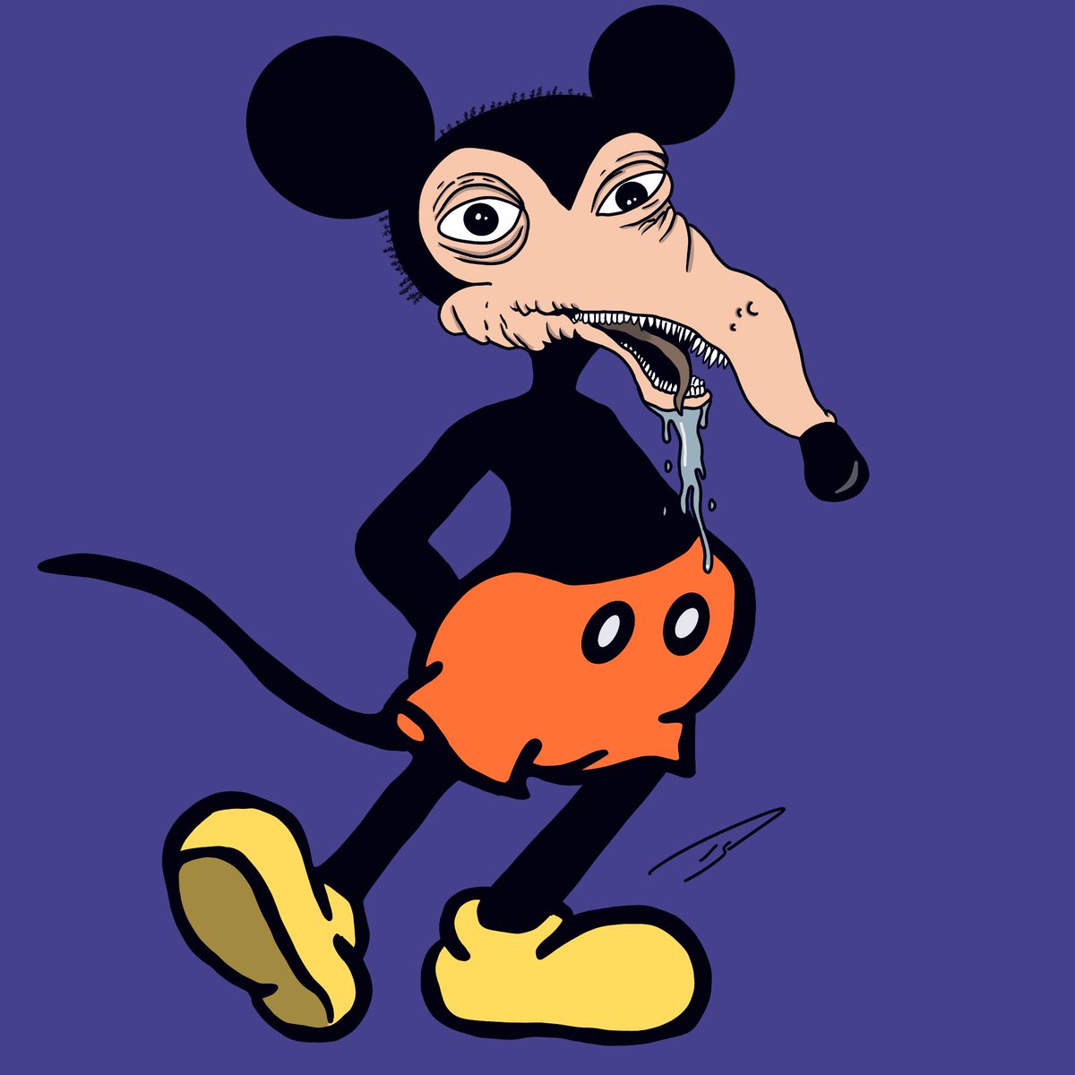 ArtSplurge's tweet photo. #Art #ProCreate #ProCreateArt #Artist #DrawingArt #Colours #Zombie #HorrorFamily #Disney #MickeyMouse https://t.co/PZehMJmYTr