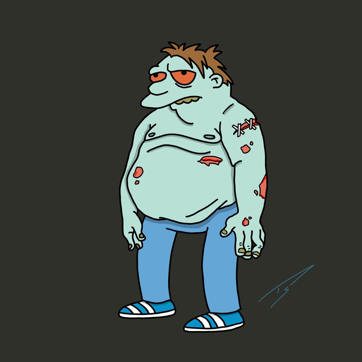 ArtSplurge's tweet photo. #Art #ProCreate #ProCreateArt #Artist #DrawingArt #Colours #Zombie #HorrorFamily #TheSimpsons https://t.co/ooHmsOfARF