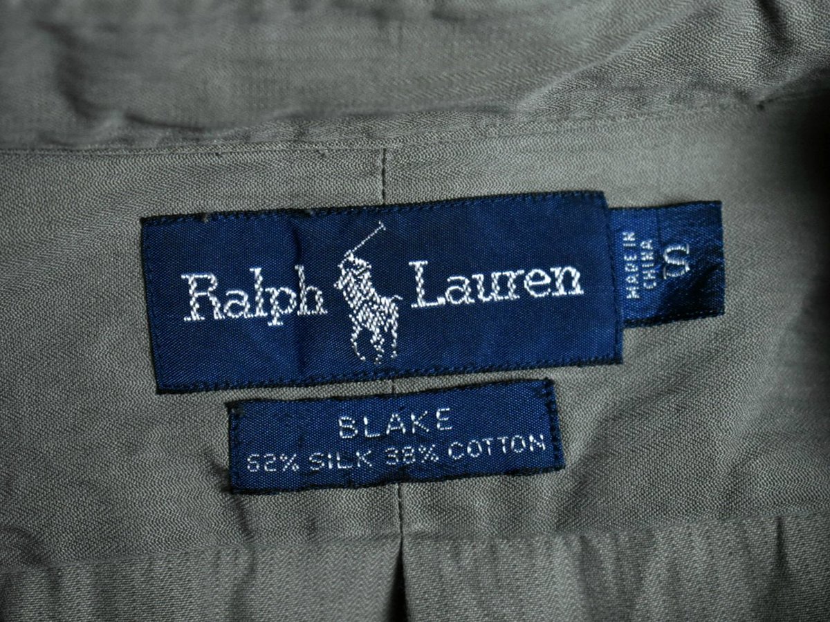 【 used 】Ralph Lauren BLAKE cotton&silk button down collar L/S shirts(S) OLIVE GREEN #rinceaux #ralphlauren #usedclothing #90sfashion #americancasual #streetfashion #greenshirts