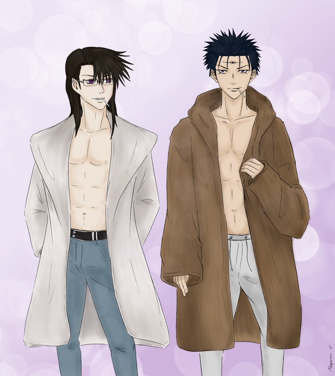 My 3rd submission for <a href="/saiyukimonth/">Saiyuki Month Challenge - June 2022</a> challenge: one word prompt, Fur! 

One day Tenpou came back from the World Below with unexpected gift: faux fur coats. Kenren immediately loved the idea… 

#saiyukimonthchallenge #saiyuki #最遊記