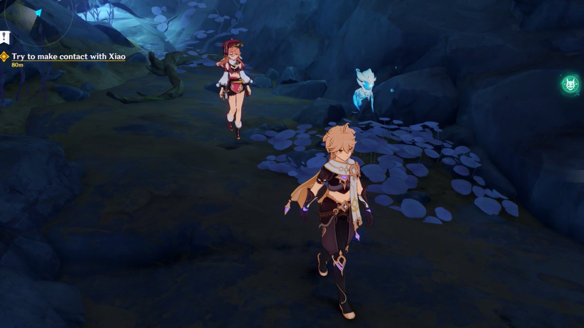 navvyia's tweet photo. i can't be the only one who sometimes wishes we could have our party members on the field with us at the same time? like how yanfei is following us here in this quest...

would be so cool and nice, especially for players who don't really co-op either https://t.co/YwK6LRSsqV
