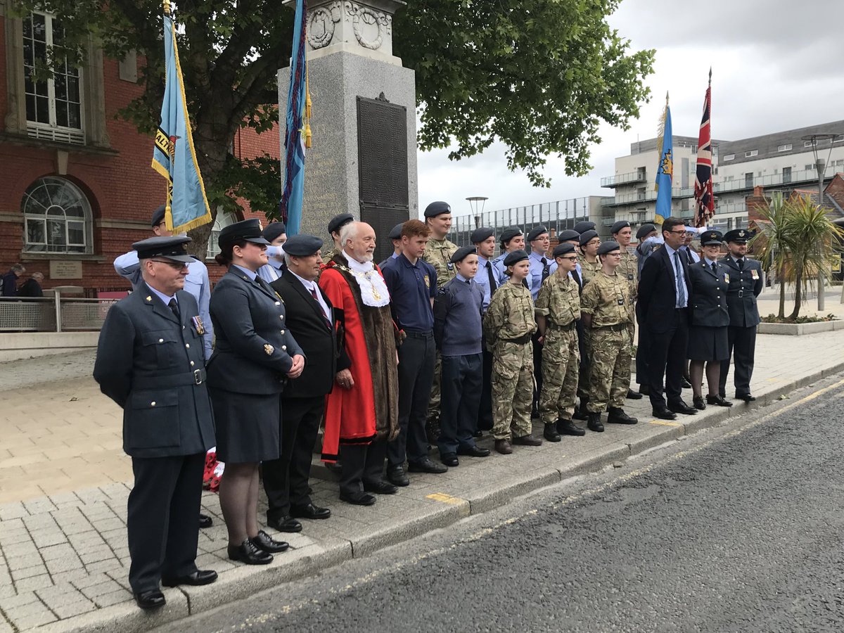 This morning Andy took part in a civic commemoration service in Sale to mark the 40th anniversary of the Falklands War, and to remember all those who were lost or whose lives were changed by the conflict. @TraffordCouncil @ChesterDiocese