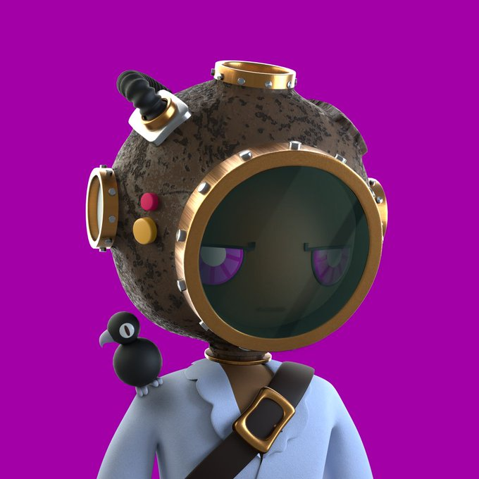 Ladies and Gentlemen, The Diver of the Week is Steve Chex, owned by <a href="/ChexEvo/">ChexEvo.eth</a> !   Steve is a Sagittarius with a pet Parrot and a black belt who loves long walks on the beach after long dives in the ocean.