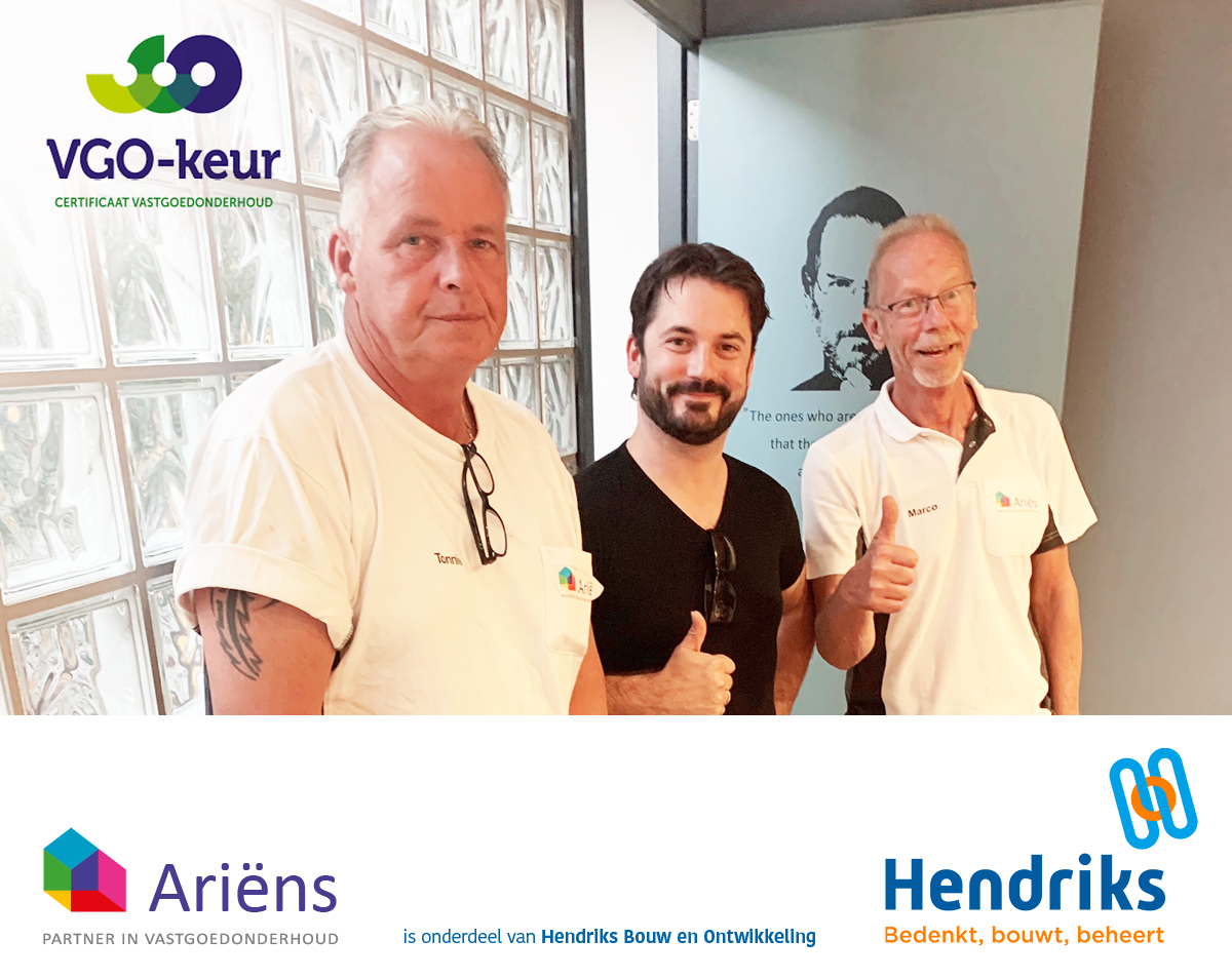ariensnl's tweet photo. Ariëns - Partner in vastgoedonderhoud behaalt opnieuw het belangrijke VGO-keurmerk. Wij zijn erg trots op onze medewerkers!

https://t.co/1Kdsoogzst https://t.co/tDjCSpIJDK