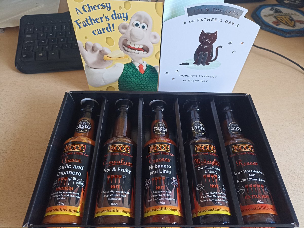 Received this wonderful collection of hot sauces from <a href="/chilli_co/">East Coast Chilli Co</a> for Father's Day...they look amazing, and can't wait to try them.
