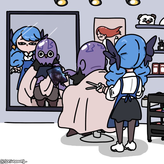 「holding scissors multiple girls」 illustration images(Latest)