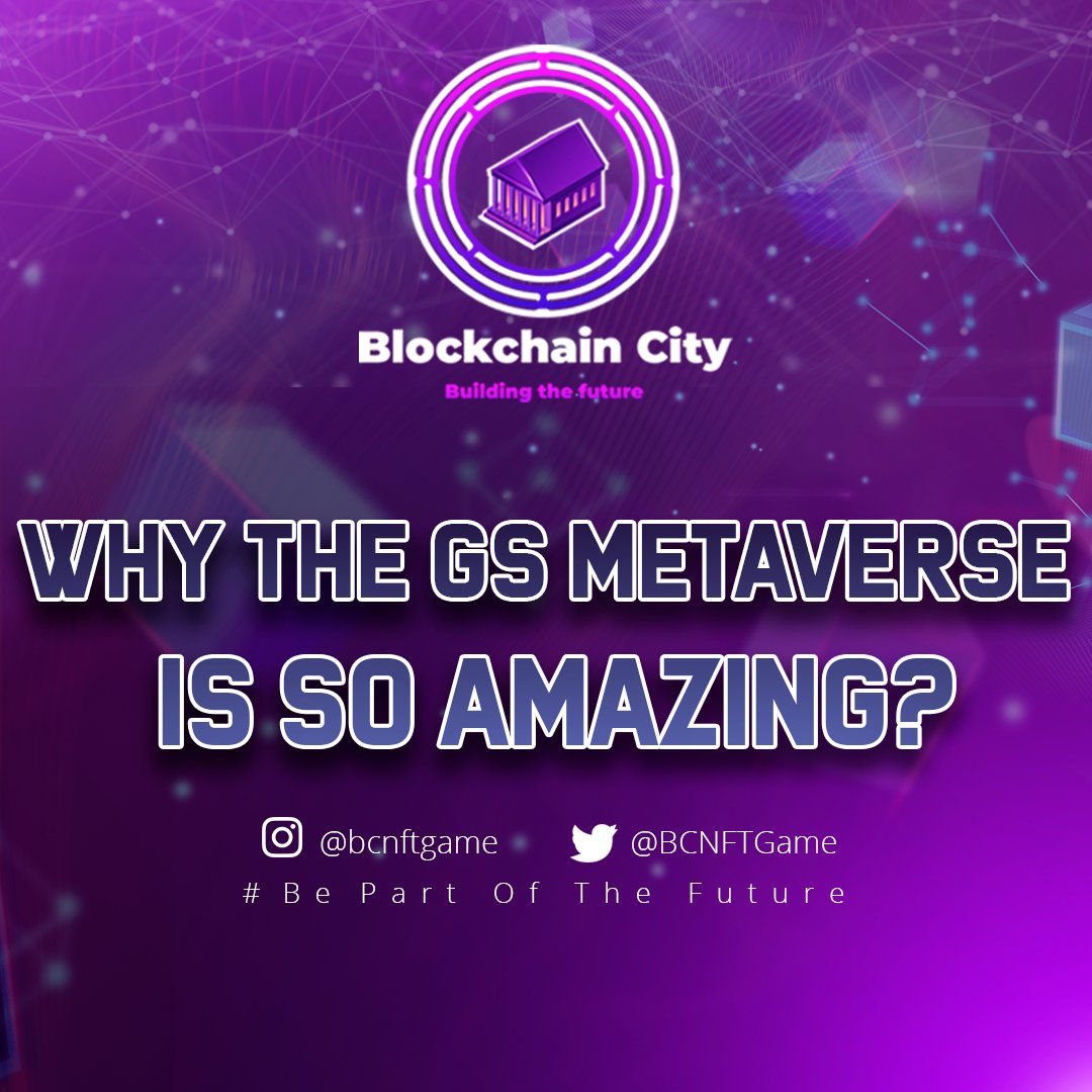 Why is GS Metaverse so awesome?
.
Built on GS Blockchain which is based on Ethereum code and PoW mining system. 🤯
.
GS Metaverse is a universe focused on generating revenue for its users and adding value to their daily lives. 🤩

#cryptocurrency #blockchain #Metaverse #Airdrop