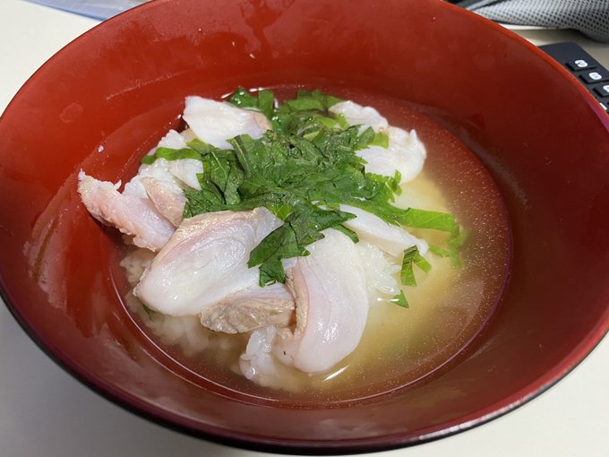 昨日の残りものでヒラメ茶漬け
( ˶  ᷇ 𖥦  ᷆ ˵ ) 