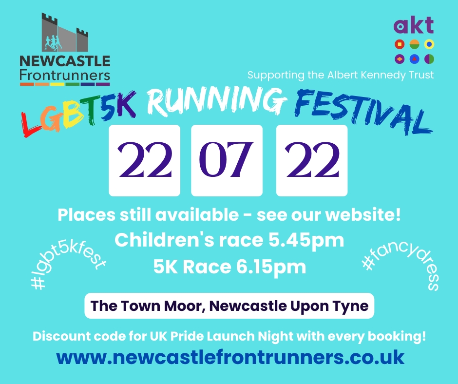 Are you signed up for #LGBT5kFest yet? As well as our race there's lots to look forward to over weekend of 22-24 July  #wearenorthernpride #ukpride22
