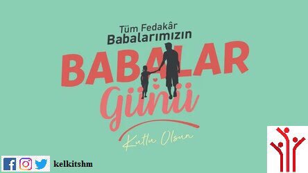 Şehit babaları ve Gazilerimiz başta olmak üzere tüm fedakar babalarımızın Babalar Günü kutlu olsun.