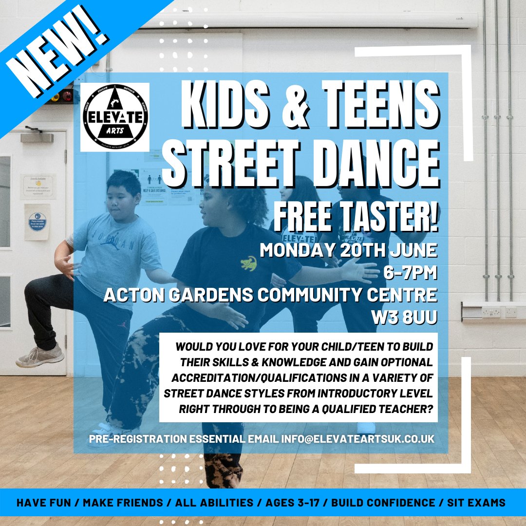 We have a FREE taster class tomorrow for kids &amp; teens of all ages and abilities to try out a BRAND NEW class where they can also gain accreditation/qualifications. Come try it out! Book here: form.jotform.com/221503121175340
