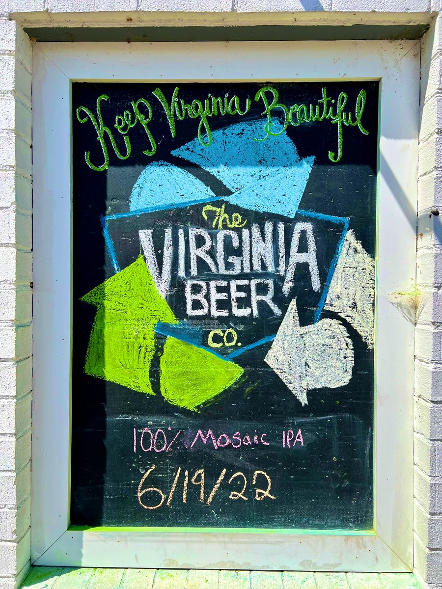 VirginiaBeerCo's tweet photo. It’s a beautiful day for a beer release! Today at Noon, our 💯% Mosaic IPA brewed with Virginia Wheat Malt from @murphyrudemalt is back on tap + in the cold box. This year’s wheat was grown just 35 miles from here!

Best of all, proceeds benefit @KeepVABeautiful! #KeepVABeautiful https://t.co/1ksgpCvSFr