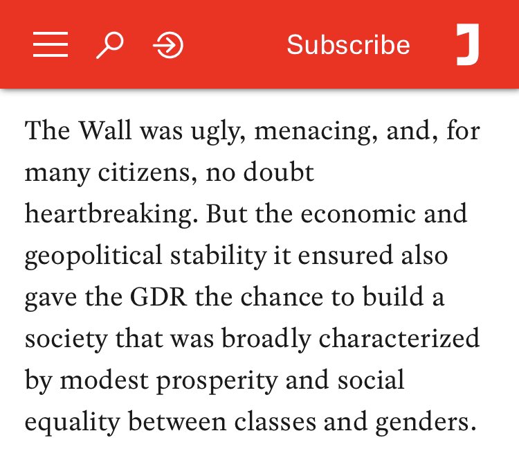 Jacobin defending the Berlin Wall r/ContrarianLeft