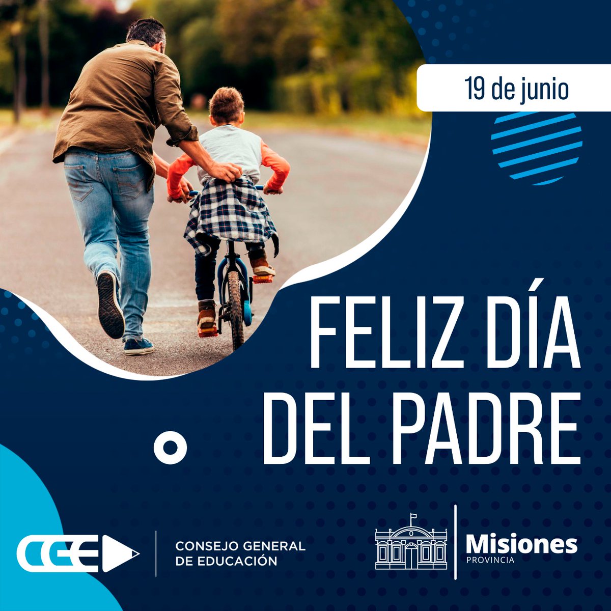 🗓️ 19 de junio: Día del Padre

❤️Para todos los que cumplen la hermosa tarea de ser padres y acompañan a recorrer el camino de la vida. 
¡Feliz día!❤️
