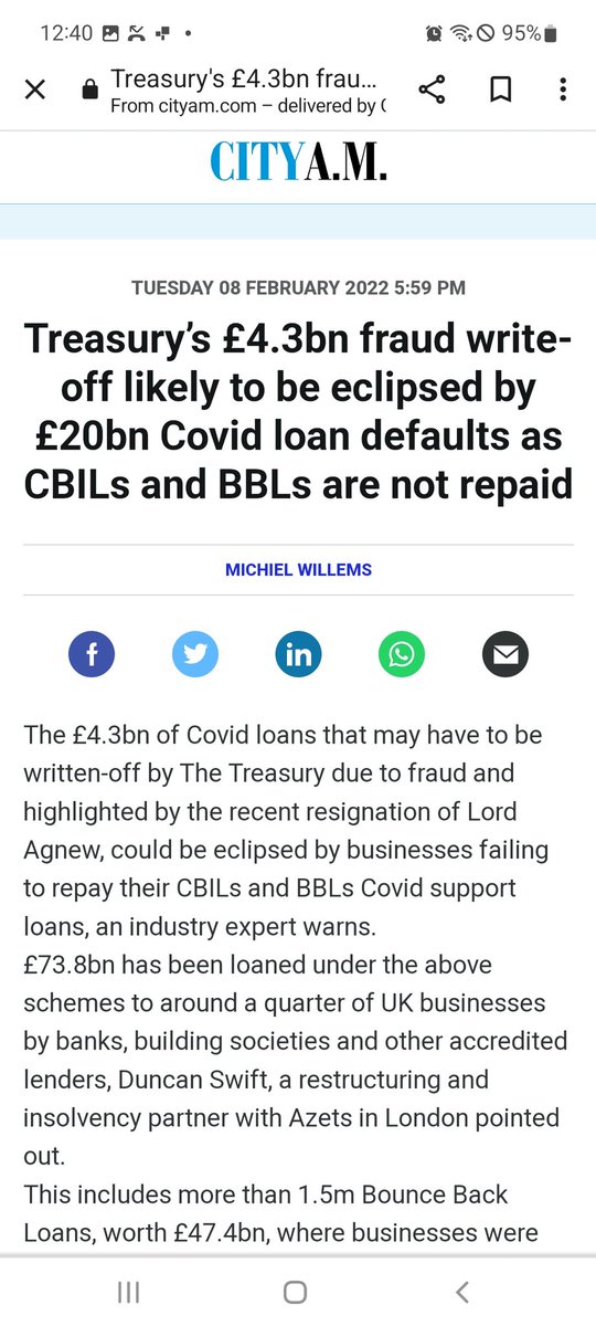 rh52d's tweet image. So, Government is &apos;highlighting&apos; a £16bn support to #RailIndustry during pandemic - fair enough. 

However, just bear in mind the fraud write off of £4.3bn, and possible default of £20bn of loans, as well as the £37bn squandered on #TestAndTrace.