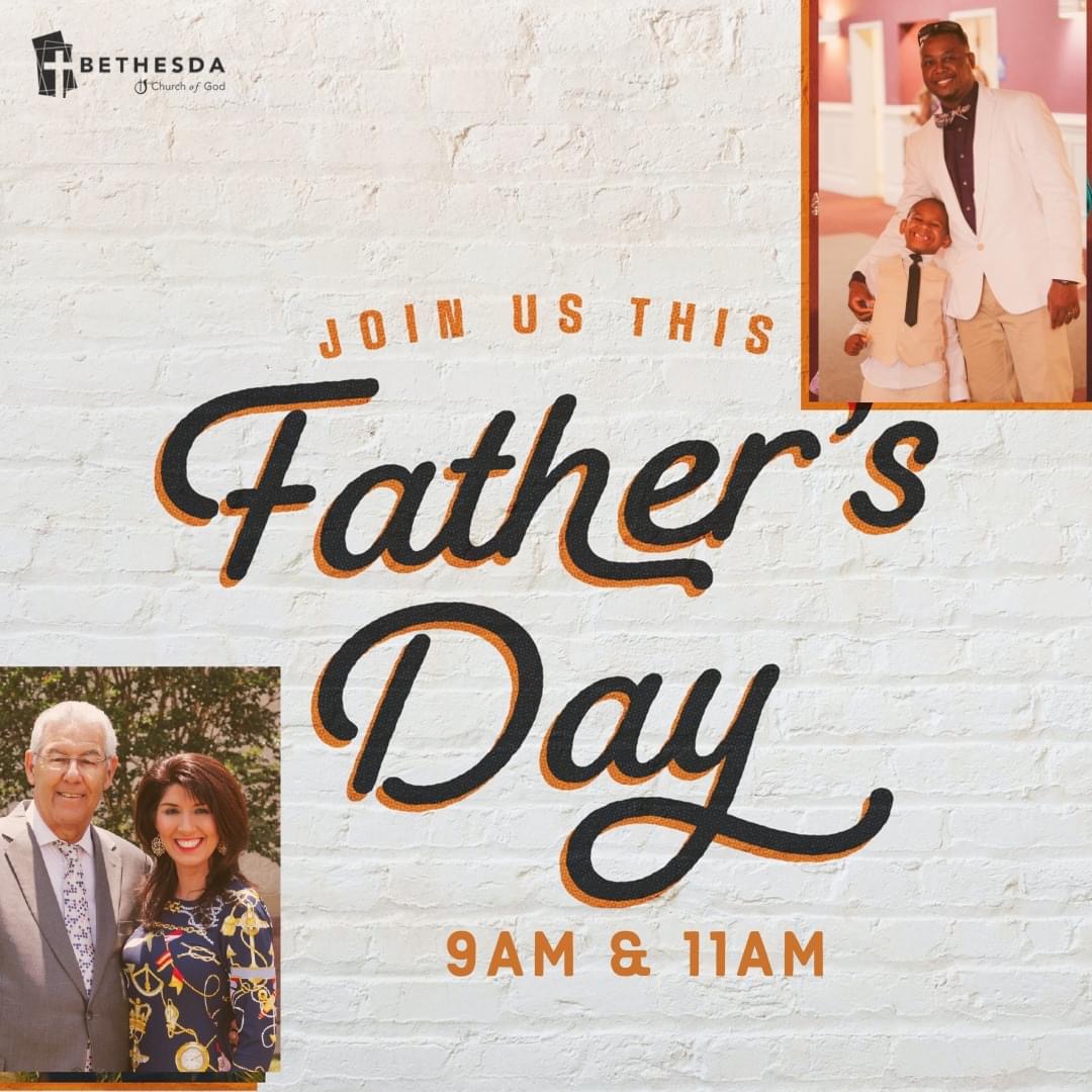 BethesdaCOG's tweet photo. 📢CALLING ALL DADS! It’s Father’s Day, and we would love for you to join us TODAY at 9am or 11am! Tag a man in your life and invite them to join you for church. We can’t wait to see you!🙌🙏💪
#bethesdacog #breakthroughin22 #fathersday https://t.co/RZQhqkyGtt