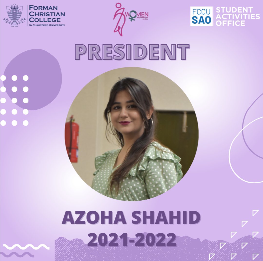 WESFCCU's tweet photo. Women Empowerment Society outperformed, under the supervision of our president, Azoha Shahid. We have had a wonderful tenure with her and wish her the very best for all future endeavours. https://t.co/jA83RGAyfR