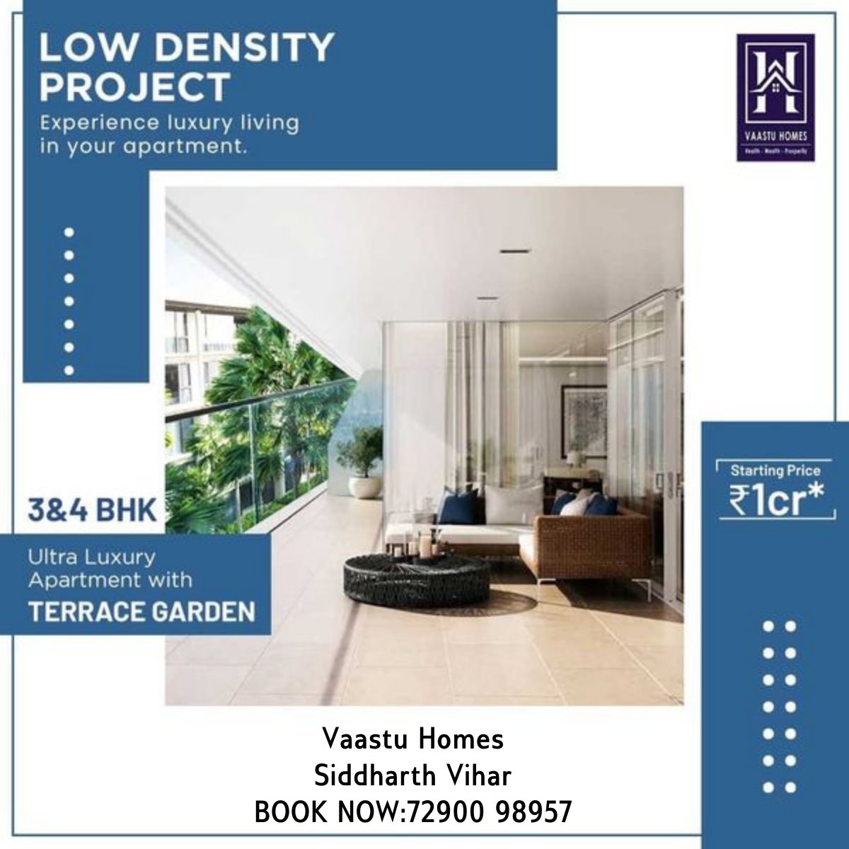 Realty360Degree's tweet photo. Reinfotecs Vaastu Homess in Siddhartha Vihar, Ghaziabad.
Only 2 BHK and 3 BHK Configurations Available;
Price @ 1 Cr.  Ultra Luxury Apartments;
BooK Now: 72900 98957
#VaastuHomes #realty360Degree #luxuryproperty #luxuryhomes #luxuryapartments #GhaziabadProperty https://t.co/t64XmDjlR1