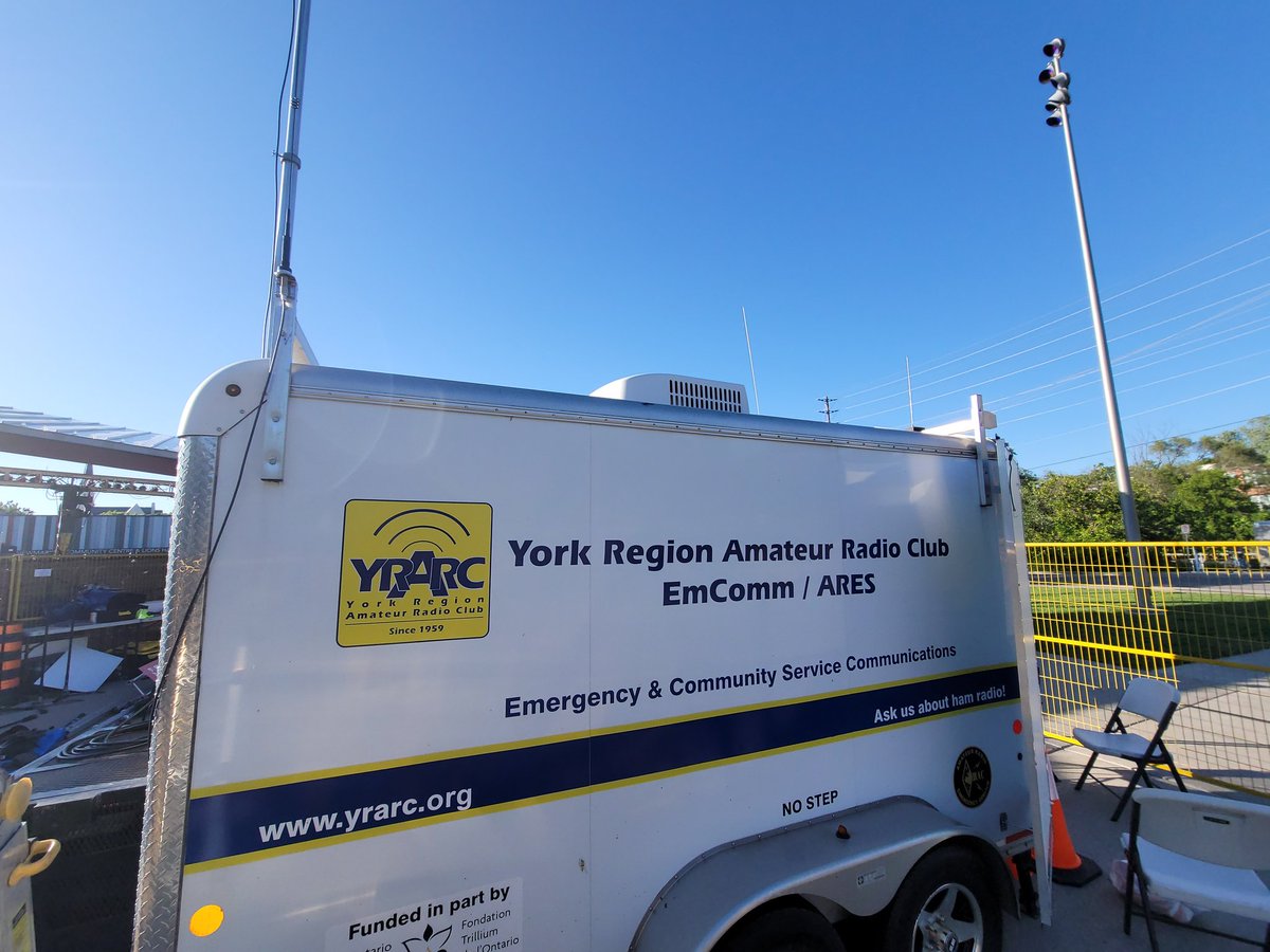 YR_AmateurRadio's tweet image. The York Region ARC communications  trailer in action at the #2022Pride festival.  Made use of our Motorola repeater, worked great!   A good time was had by all.