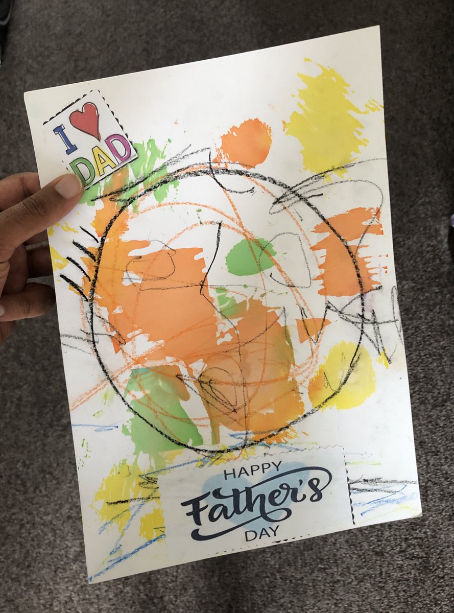 #HappyFathersDay to all the Dads out there... the real ones who provide, support and show love to their kids 💜

This is the first ever Fathers Day card made from the hands of my little one. He’s captured my likeness impeccably, &amp; he’ll never realise how much I’ll cherish it 🙏🏽