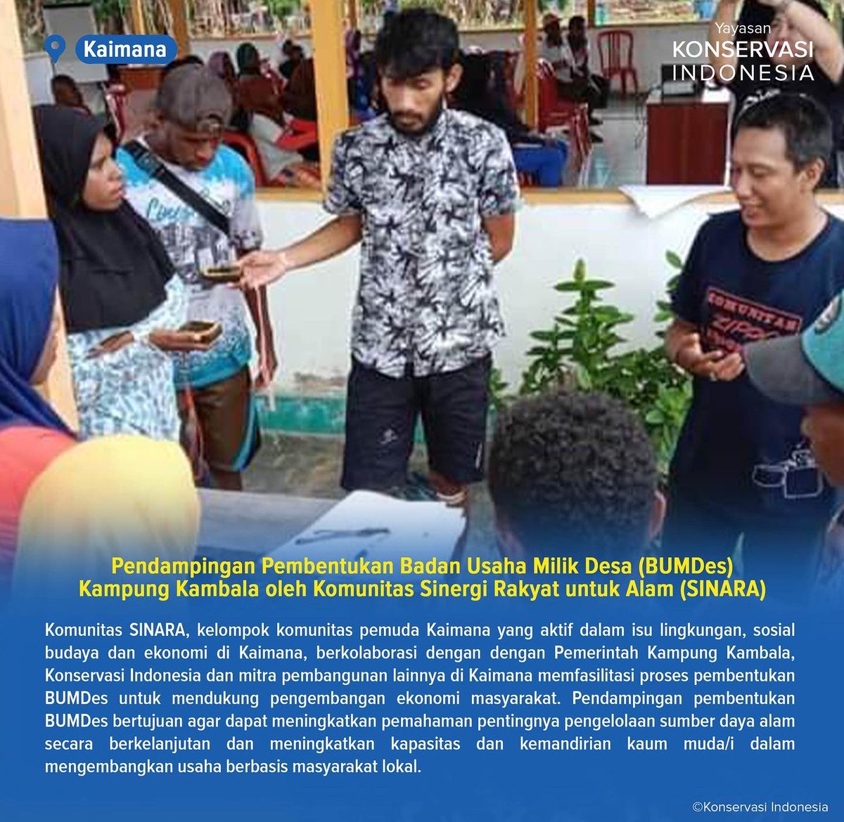 Selain di Fakfak, pra-event Youth-20  juga berlangsung di Kaimana. Kegiatan ini melibatkan pemuda/i yang tinggal di kampung-kampung  di dalam KKP di Kaimana serta bersama komunitas SINARA kami memfasilitasi proses pembentukan BUMDes Kampung Kambala.

Yuk baca selengkapnya ⬇️
