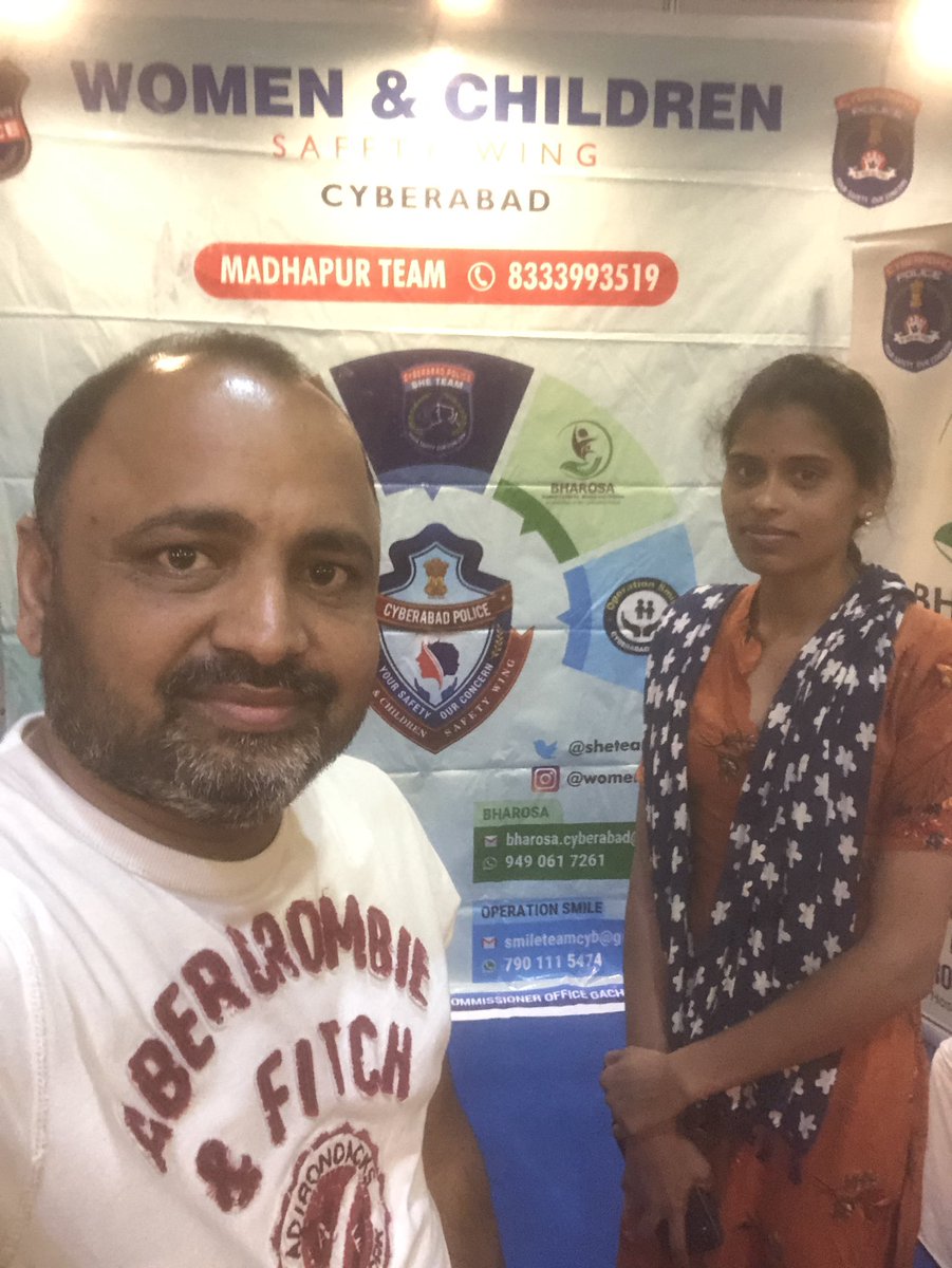 thirm's tweet image. Very fortunate to visit the Awareness stall setup by Cyberabad Police at Hitex, for Women &amp;amp; Child safety efforts in place for the people of Telangana. Thank you so much for ensuring citizens safety, super cops 🙏@psmadhapur_cyb @dcpmadhapur_cyb @sheteamcybd @SwatiLakra_IPS