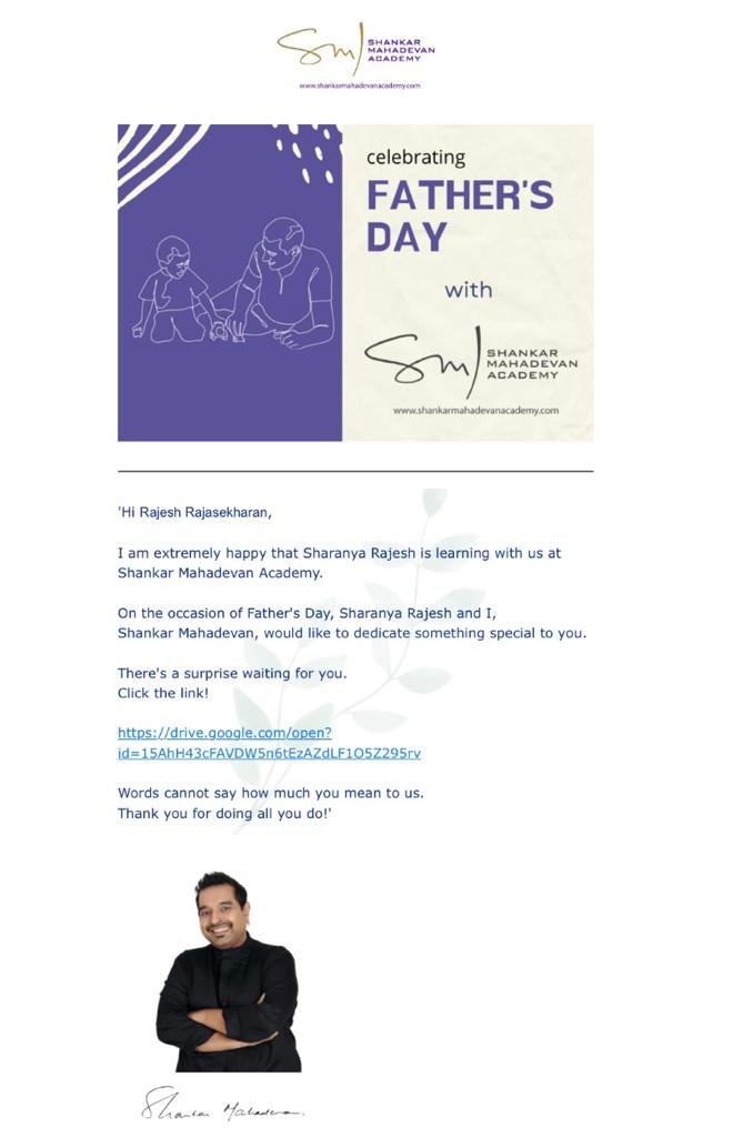 rrajesh's tweet photo. Thank you @ShankarMAcademy for such a nice gesture. https://t.co/y8VppsEqLE