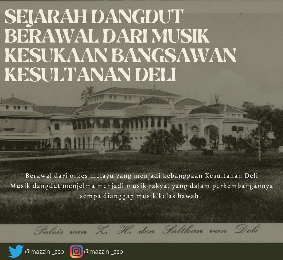 Musik dangdut telah menjadi bagian identitas yang tidak bisa terpisahkan dari masyarakat Indonesia. Perjalanan musik dangdut yang berawal dari orkes melayu hingga digandrungi masyarakat Indonesia pun sangat panjang dan melewati masa kejatuhan dan kebangkitannya.