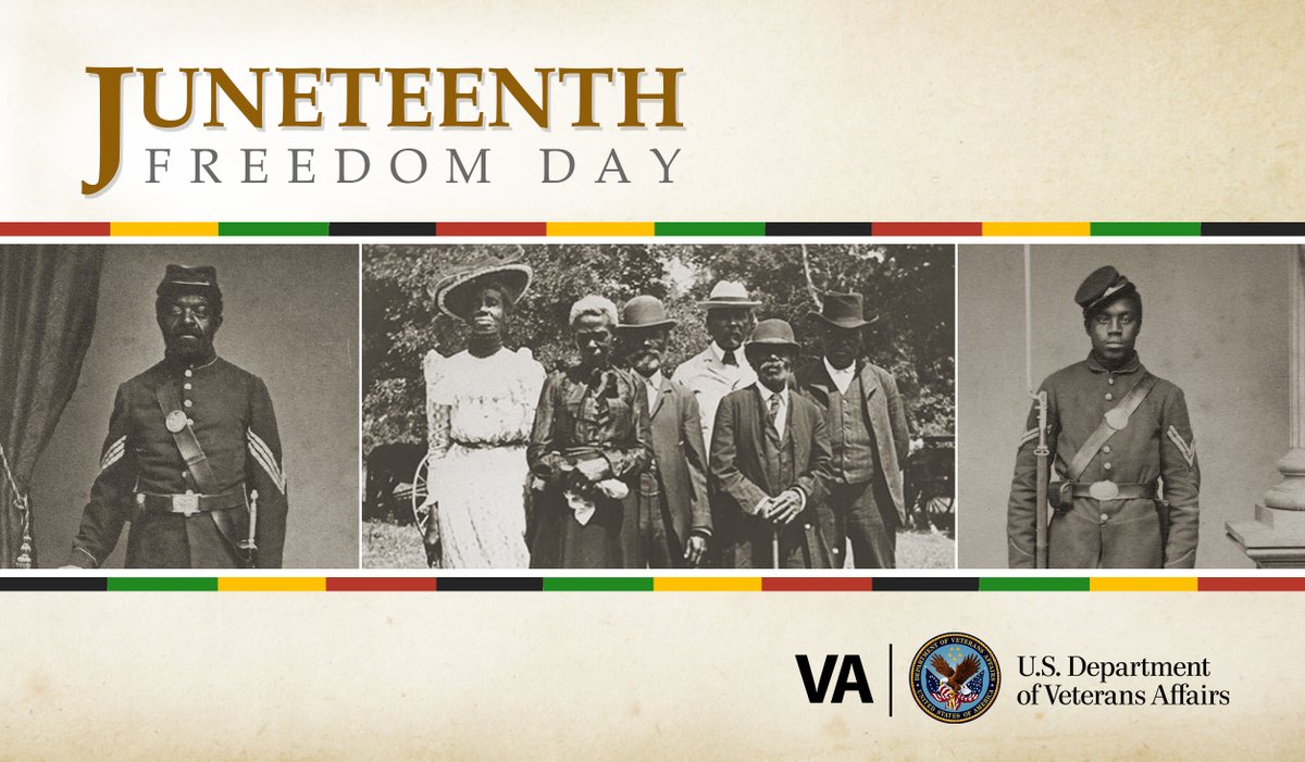 On June 19, 1865, Army Maj. Gen. Gordon Granger landed in Galveston, Texas, and issued General Order 3, declaring "all slaves are free" and enforcing The Emancipation Proclamation. 

On this #Juneteenth, we honor all Veterans who fought for freedom and equality.