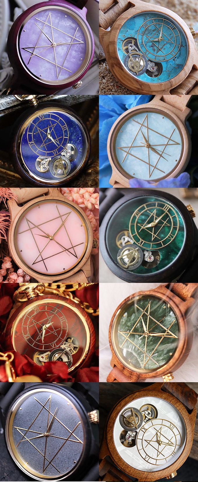 NOZ natural timepieces made of wood and stone on X: 