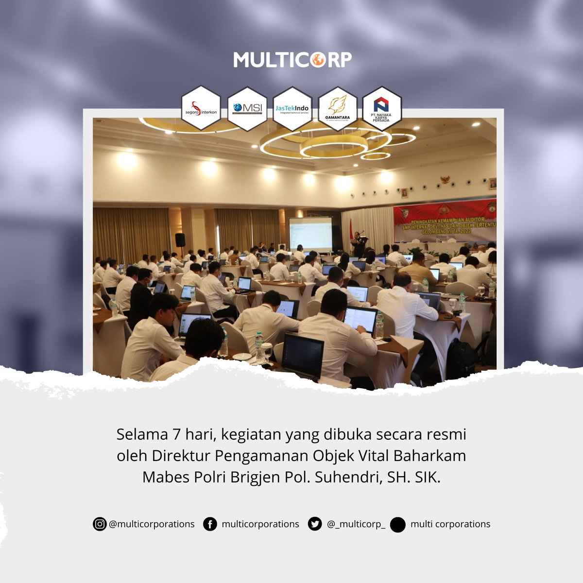_Multicorp_'s tweet photo. #MultiNews
#KamiHadirUntukAnda
#JasaTeknikIndonesia
#KepuasanAndaMenjadiKomitmenKami #Gamantara #Nayaka #SegoroInterkon
#AplikasiInspeksi
#SatpamKu
#MultiSertifikasiIndonesia https://t.co/y7zZ75W51L