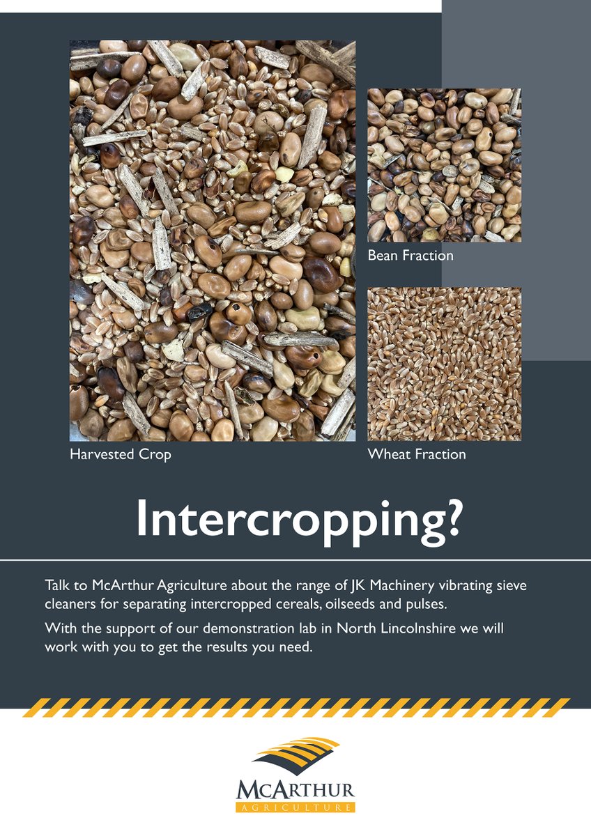 McArthur_Agri's tweet image. We are excited to be at Groundswell this week, we can&apos;t wait to talk intercropping (or unintercropping more accurately) and replacing soybean meal in livestock diets with homegrown protein. Come and find our more this week.

#groundswell #grainsorting #goSBMfree