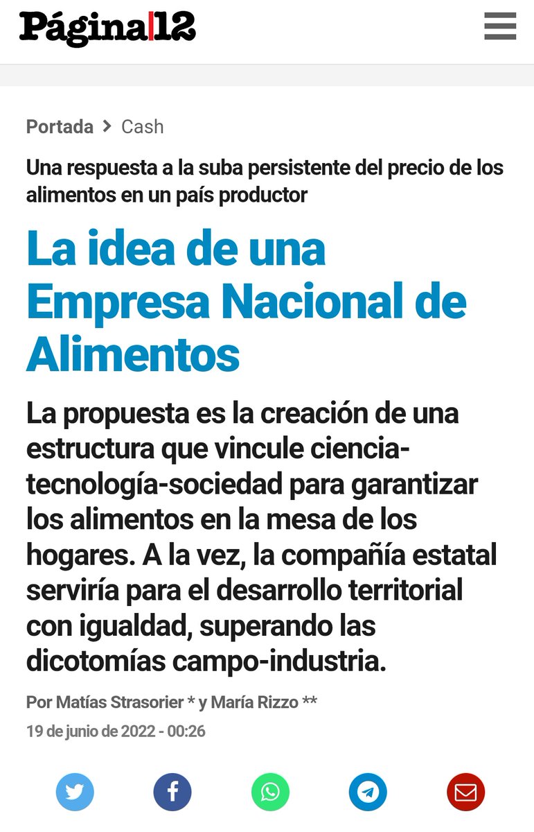 CEA_Agro's tweet photo. #BuenDomingo🤓📚
Compartimos nota de @Mery_FederalyPo y @MatiaStrasorier en @pagina12 👉🏿https://t.co/gEFYzbd2BW
"estructura clave en la construcción de una Argentina productiva y sustentable q vincule ciencia-tecnología-sociedad y garantice alimentos en #LaMesaDeLosArgentinos" https://t.co/ScoQBvraC1