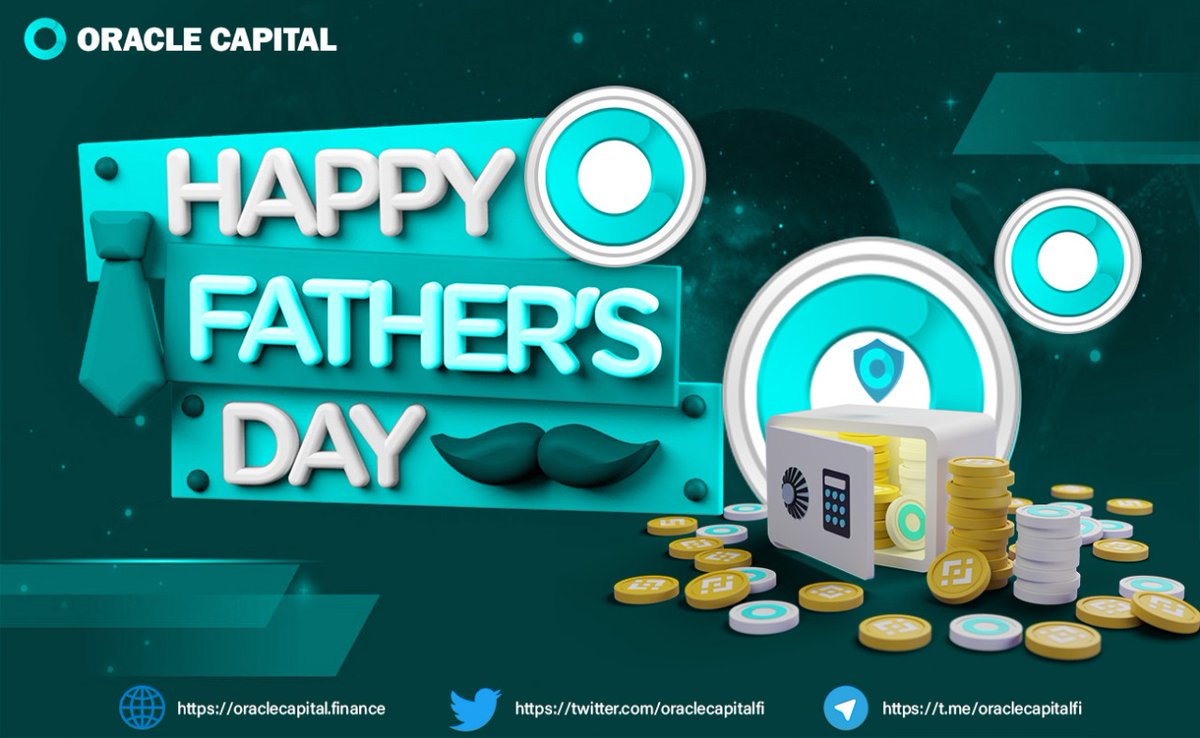 CryptoHunterETH's tweet photo. 🧿Oracle Capital wishes you a happy father's day🥳
To all the Fathers of the World
Happy Father's Day!! 🎉
Thank you for being the first Super Hero of our Lives! 🚀
🌐Official Website: https://t.co/9VZDhxrA2r
#OracleCapital #Oracle #HappyFathersDay #BSC #BSCGems #Crypto https://t.co/aAhAKP5Eoc