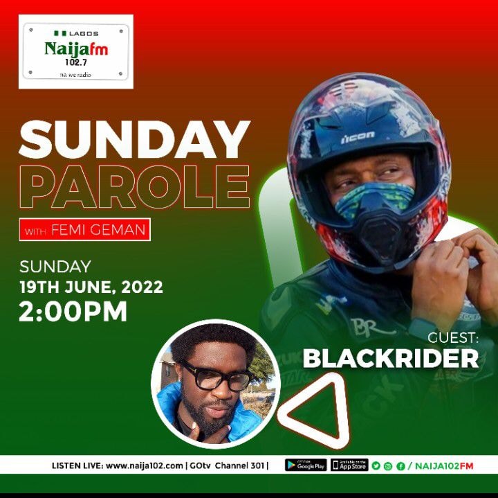 blackriderng_'s tweet photo. Black Rider will be live on on @Naija102FM to discuss music, adventure, and lots more.
Let’s make it a date.
#Blackrider #newmusic #newjam #gbedu #anotherbanger #newhit #somethingbig #adventure #japa #hittunes #bikerlife #bike https://t.co/pkGkyQmhNA