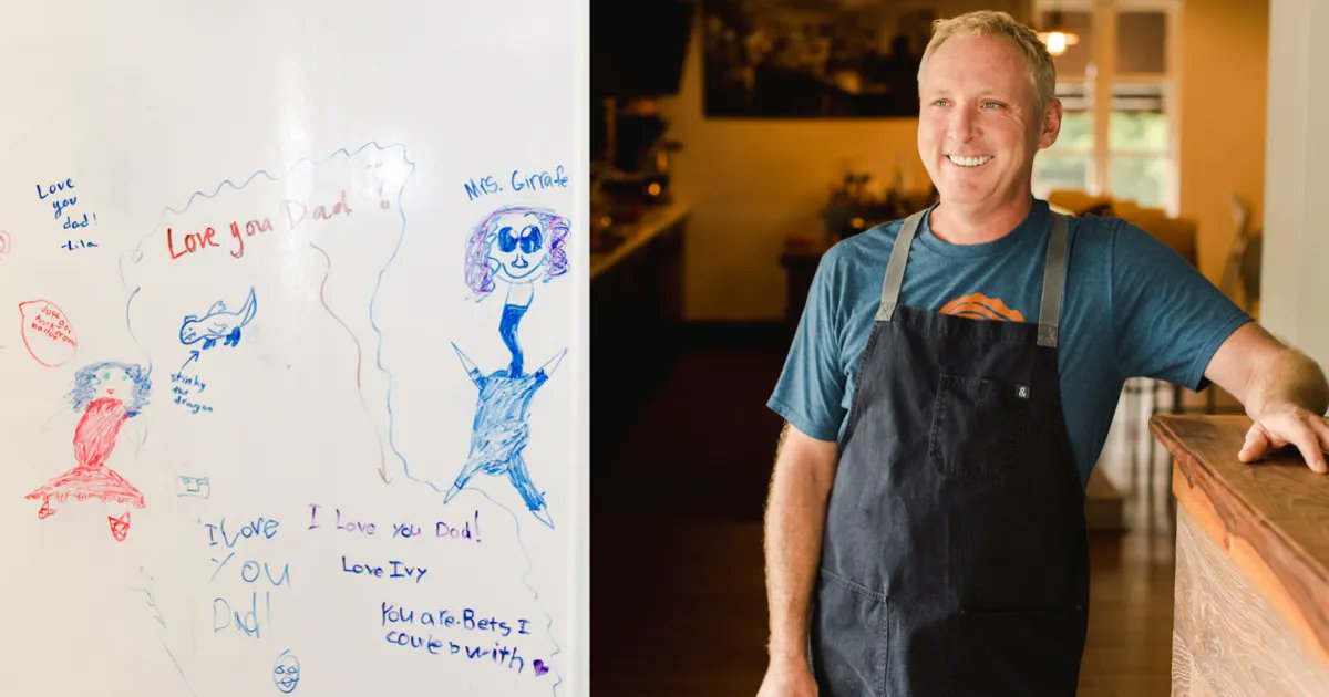 Chef &amp; owner, but his most important job: dad. Happy Father’s Day to Todd &amp; ALL dads. We hope you have a great day! 💛 #abelbrownaugusta