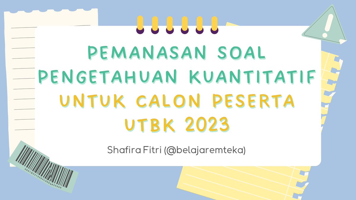 belajaremteka's tweet photo. 📢Calon Peserta UTBK 2023, Ngumpuuull!📢

Bbrp hr ini, #studytwt ramai krn UTBK 2022.. Gmn perasaannyaa guys? Udah siap belum untuk memulai proses persiapan UTBK selama setahun ke depan?

Aku bikin SOAL + PEMBAHASAN PK UTBK nih biar km bs pemanasan belajar!

#belajaremteka https://t.co/HwTXFTH8Ap