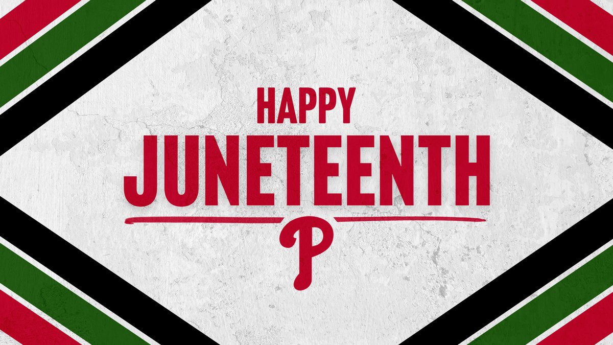 Phillies's tweet photo. Today we're celebrating freedom.

Happy #Juneteenth! https://t.co/KkEnpNlpnK