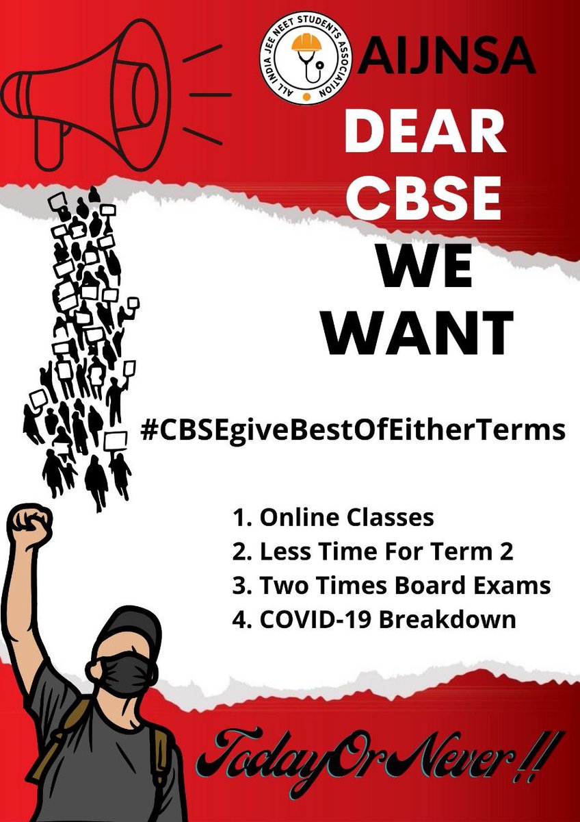 MdFarha04853791's tweet photo. Best of either terms is best for everyone!
We Want Best of Either terms!
#CBSEgiveBestOfEitherTerms
We want Justice!🙏 https://t.co/4WvnumU5ur
