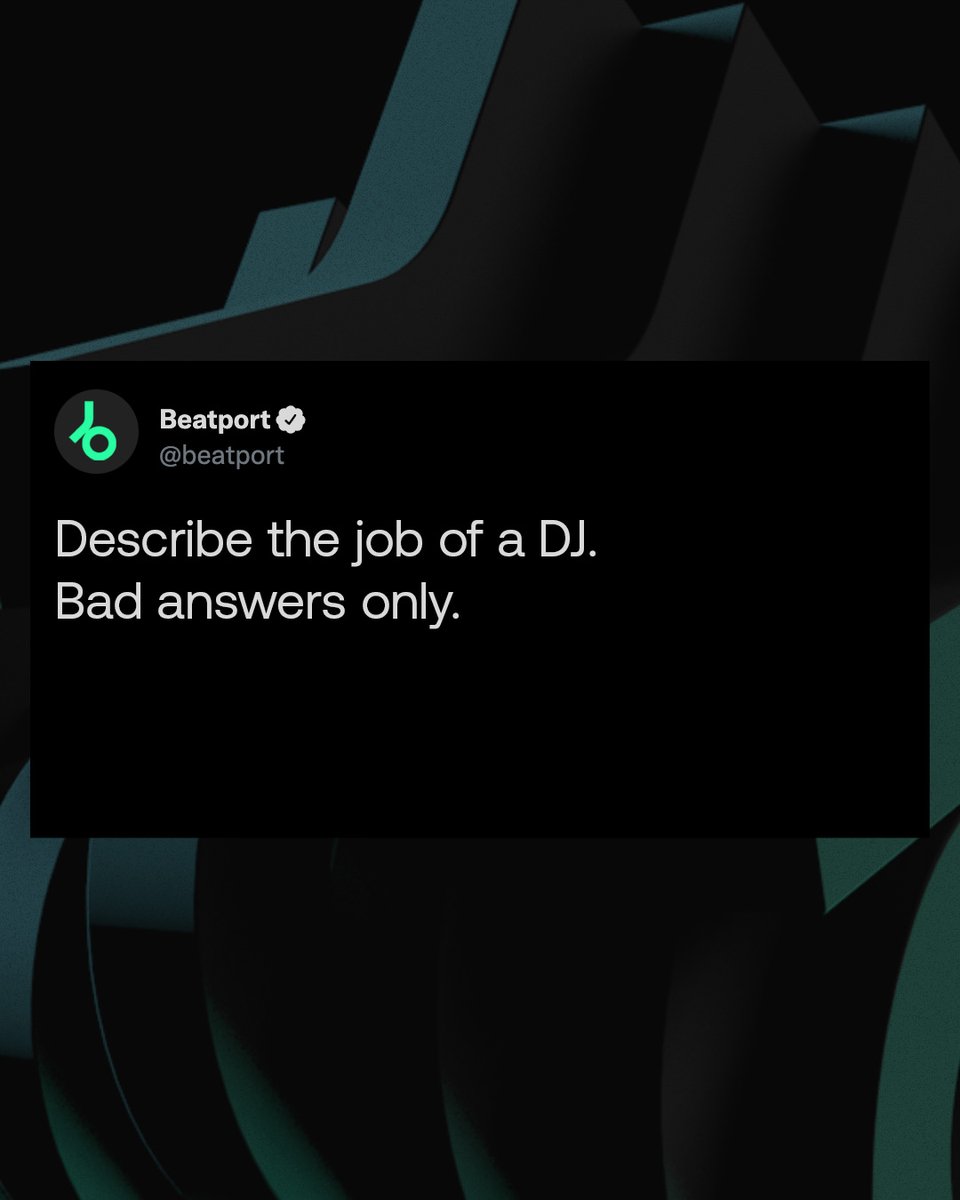 Beatport tweet media