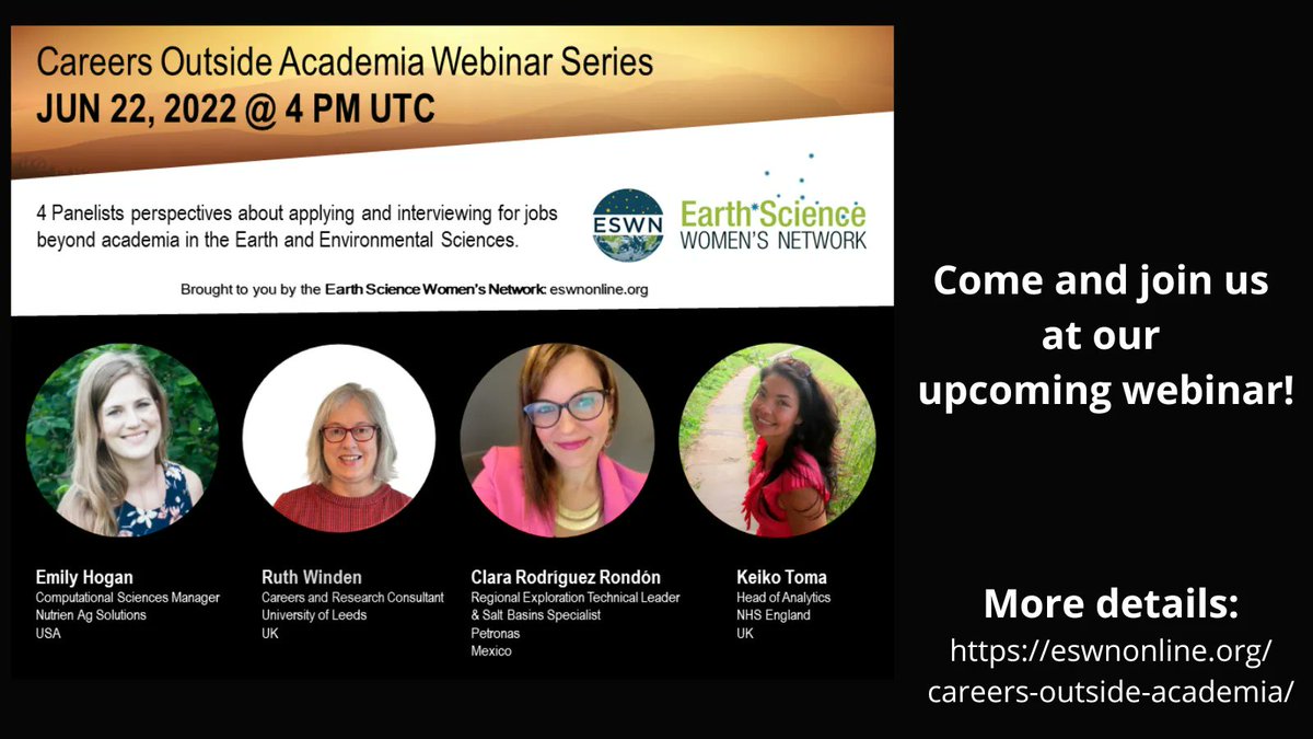 ESWNtweets's tweet photo. 3 more days until our Careers Outside Academia webinar!

Register: https://t.co/aCsYV8iJjS https://t.co/VuuLJiKc5W