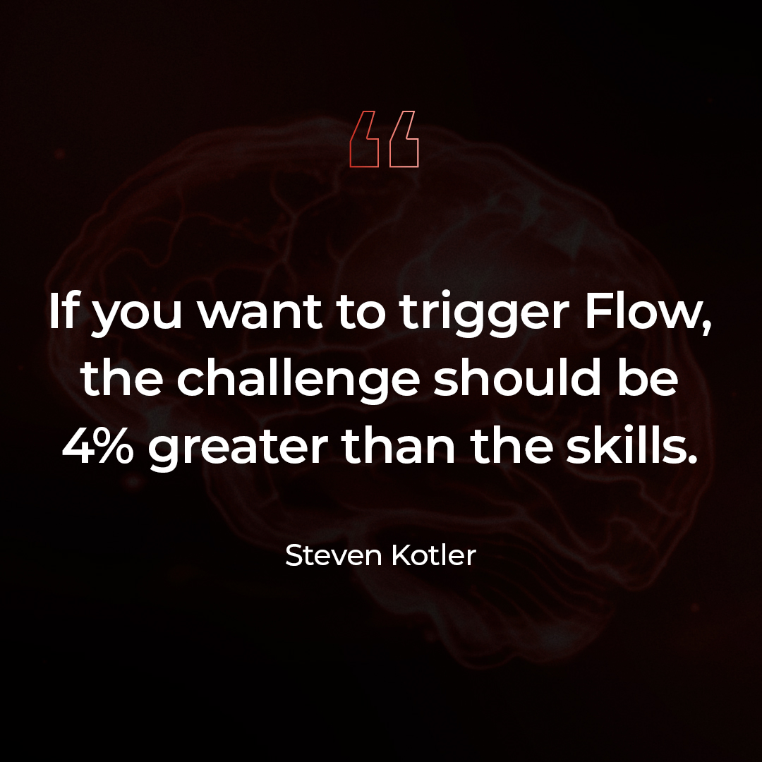 thefrc_official's tweet image. For more flow, optimize your work to where the challenge level of the task just slightly outstrips the current skill level that you have.

#peakperformance #flow #flowscience