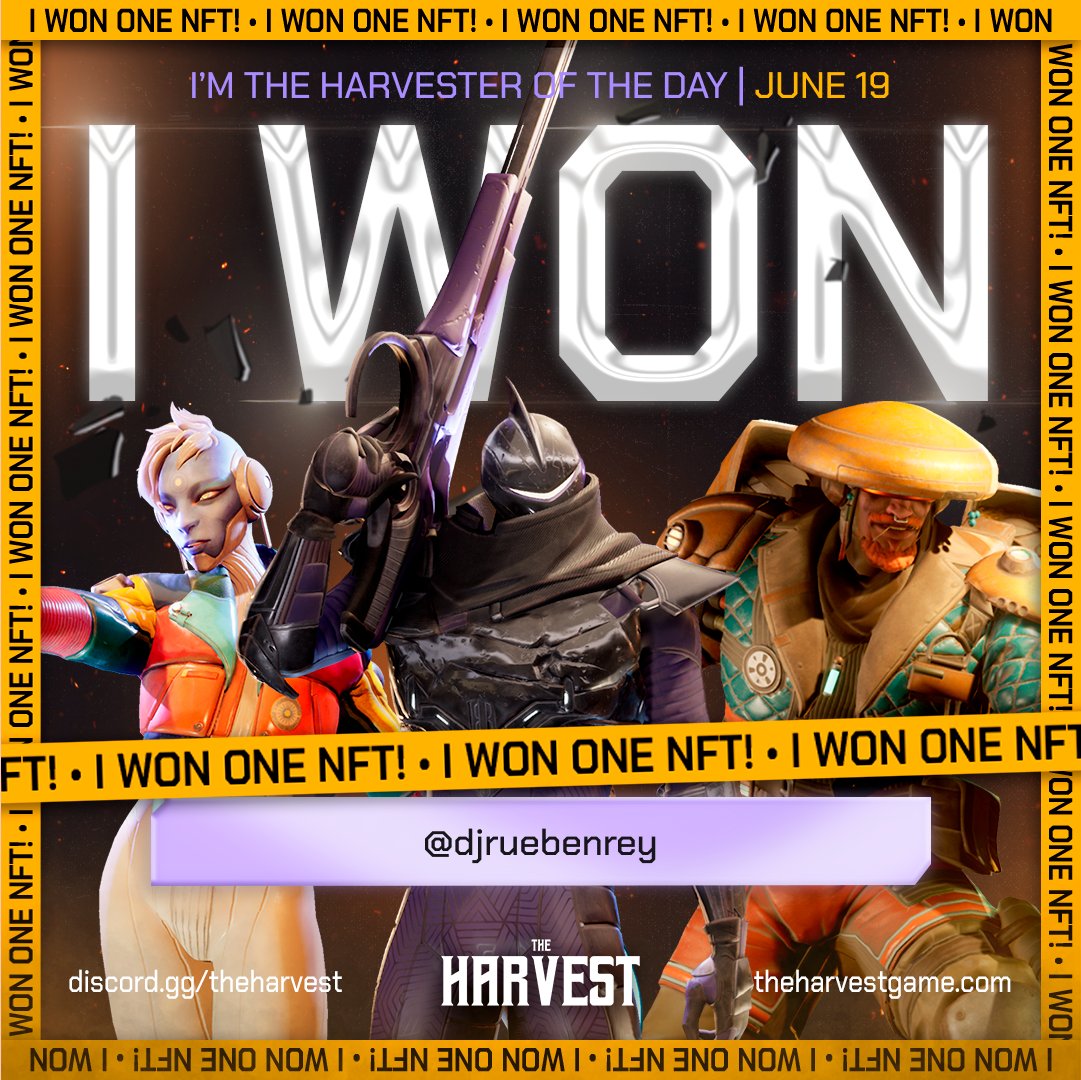 djruebenrey's tweet photo. I won an NFT from #theharvestgame https://t.co/Kj7OuAsTM8