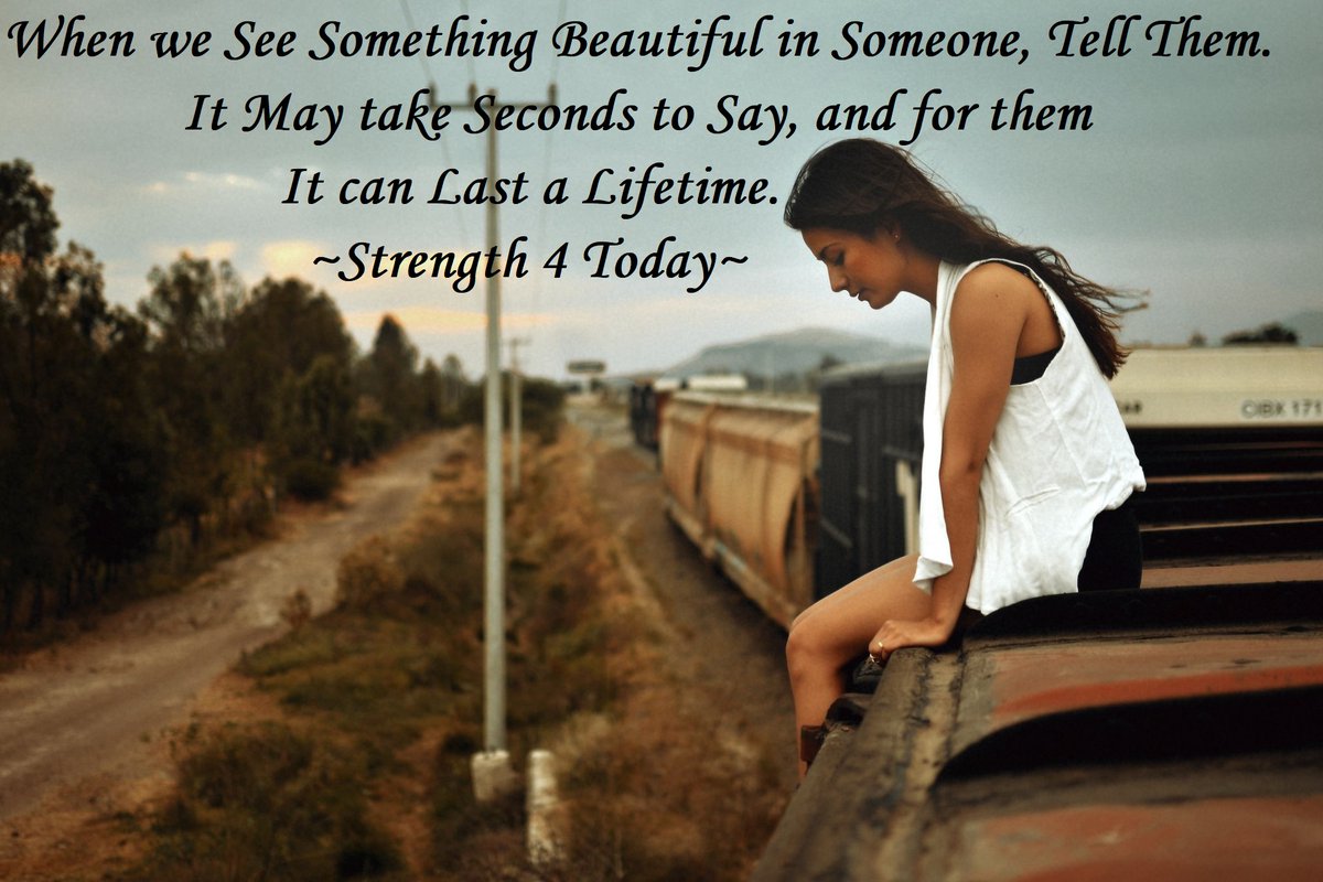 Strengthfor2day's tweet photo. When We See Something Beautiful In Someone,
Tell Them.
It May Take Seconds To Say,
And For Them It Can Last A Lifetime.
#Kindness #SeeBeautiful #SayBeautiful #TellBeautiful #OnlySeconds2Say #LastLifetime #RecoveryPosse #Strengthfor2day https://t.co/b8VOATIkkx