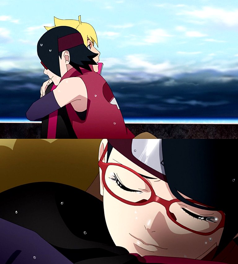 Then and now. Five years and 250 episodes apart. Look at the difference #BORUTO #BoruSara
