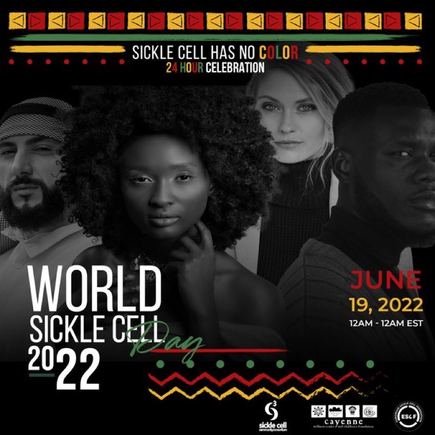 ph_OnedermomPhD's tweet photo. Today is Fathers Day and Juneteenth. It’s also #WorldSickleCellDay. For the past 9 hours the #SickleCell community has been engaging in a 24 hr international celebration. We Join in on the fun by registering at https://t.co/B3F9Bz1DtA! #UnitedByBlood #SickleCellHasNoColor https://t.co/bdegi4zqhb