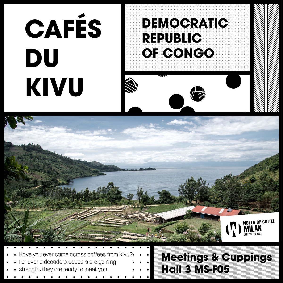 If you are in Milan next week, visit the Congolese coffee cooperative's stand at the World of Coffee exposition. They have the finest coffees of the continent and are ready for business! <a href="/Agriterra/">Agriterra</a> <a href="/worldofcoffee/">World of Coffee</a>