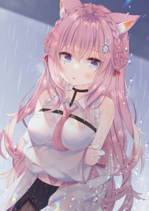 助手くん・・・服濡れちゃったね

(3D化おめでとうございます!可愛かった🧪💘) 
#こよりすけっち #博衣こより #hololive 