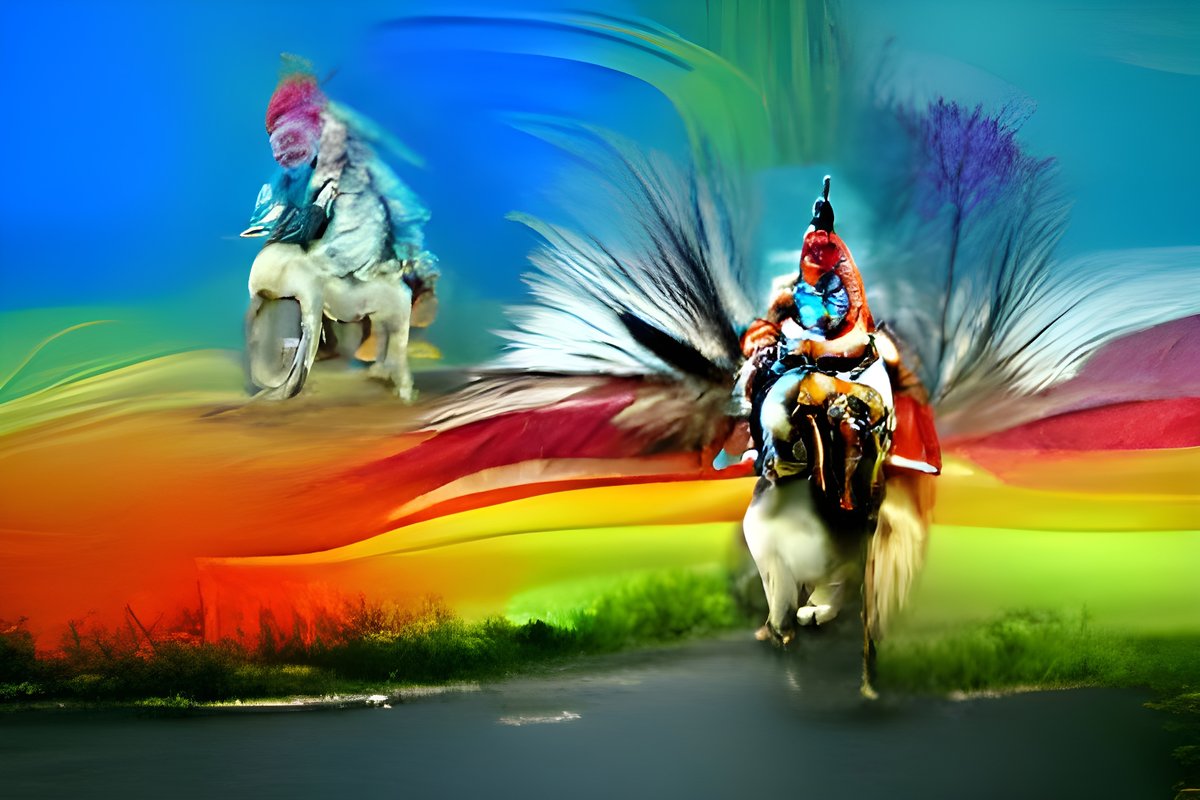 geekmommedia's tweet photo. The War Chief and Spirit Rider a depiction of ledgendary Native Americans.. https://t.co/DuoaVII0ME at #FIMIMarket #nftcommunity https://t.co/UIT3y6IUie