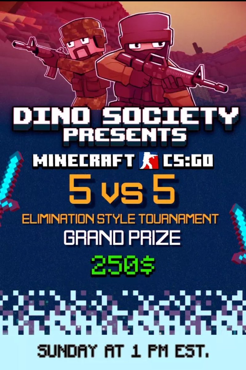 Join our discord and register your team for today's tournament
#Minecraft #NFT #nftworld #Ethereum #dinosociety